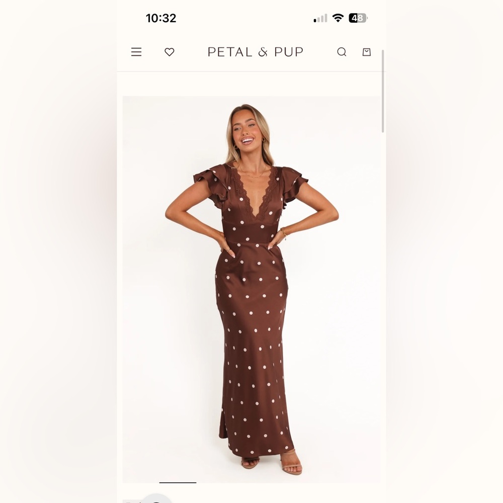 Petal and Pup Brown Polka Dot Dress
